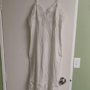 Elegant White Lace Slip Dress